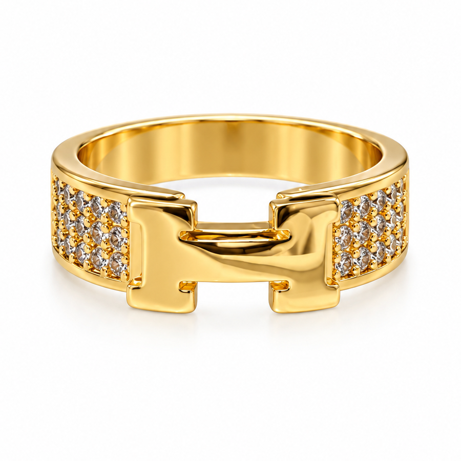 H ring Interlock Ring – Gold Edition