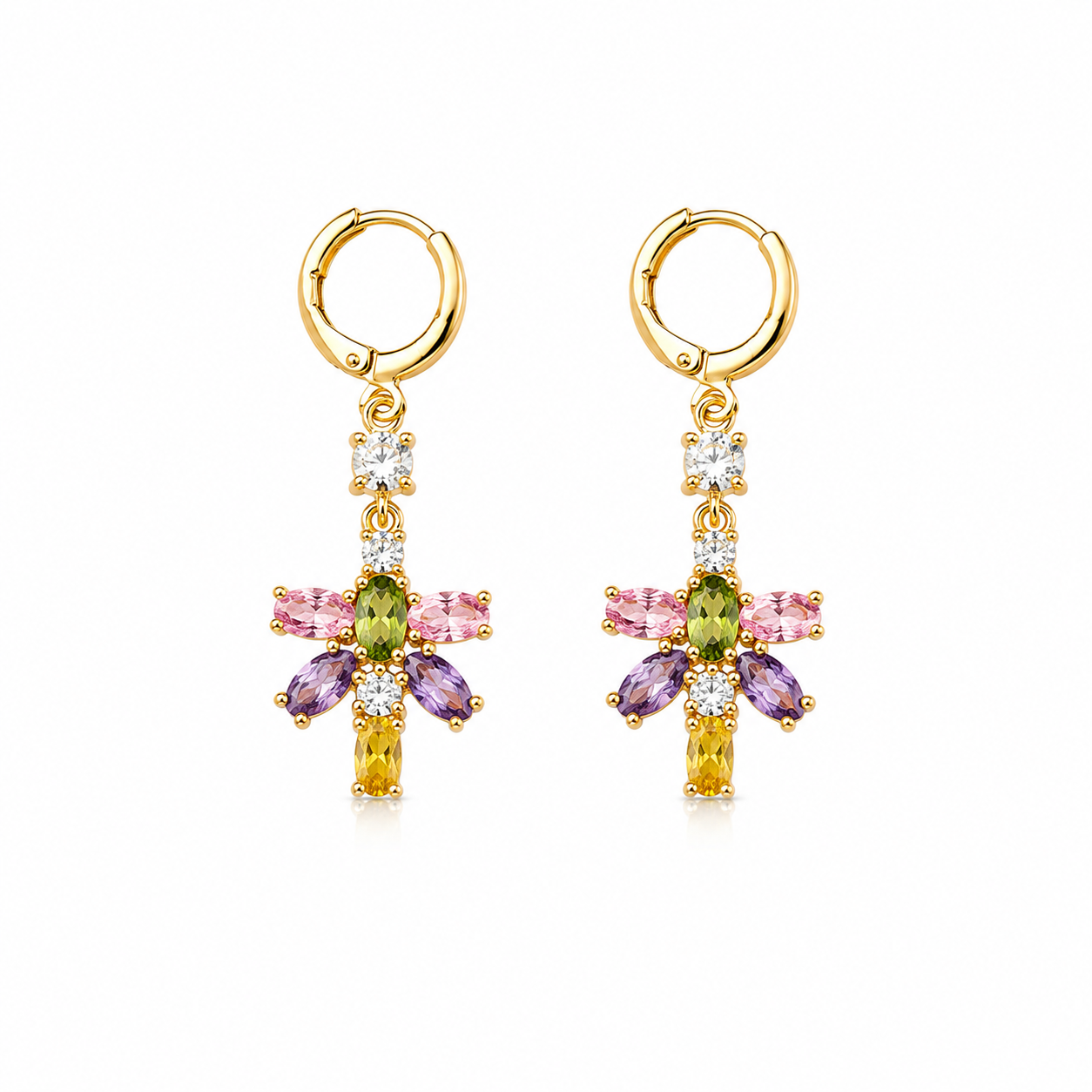 Multicolor Floral Drop Earrings
