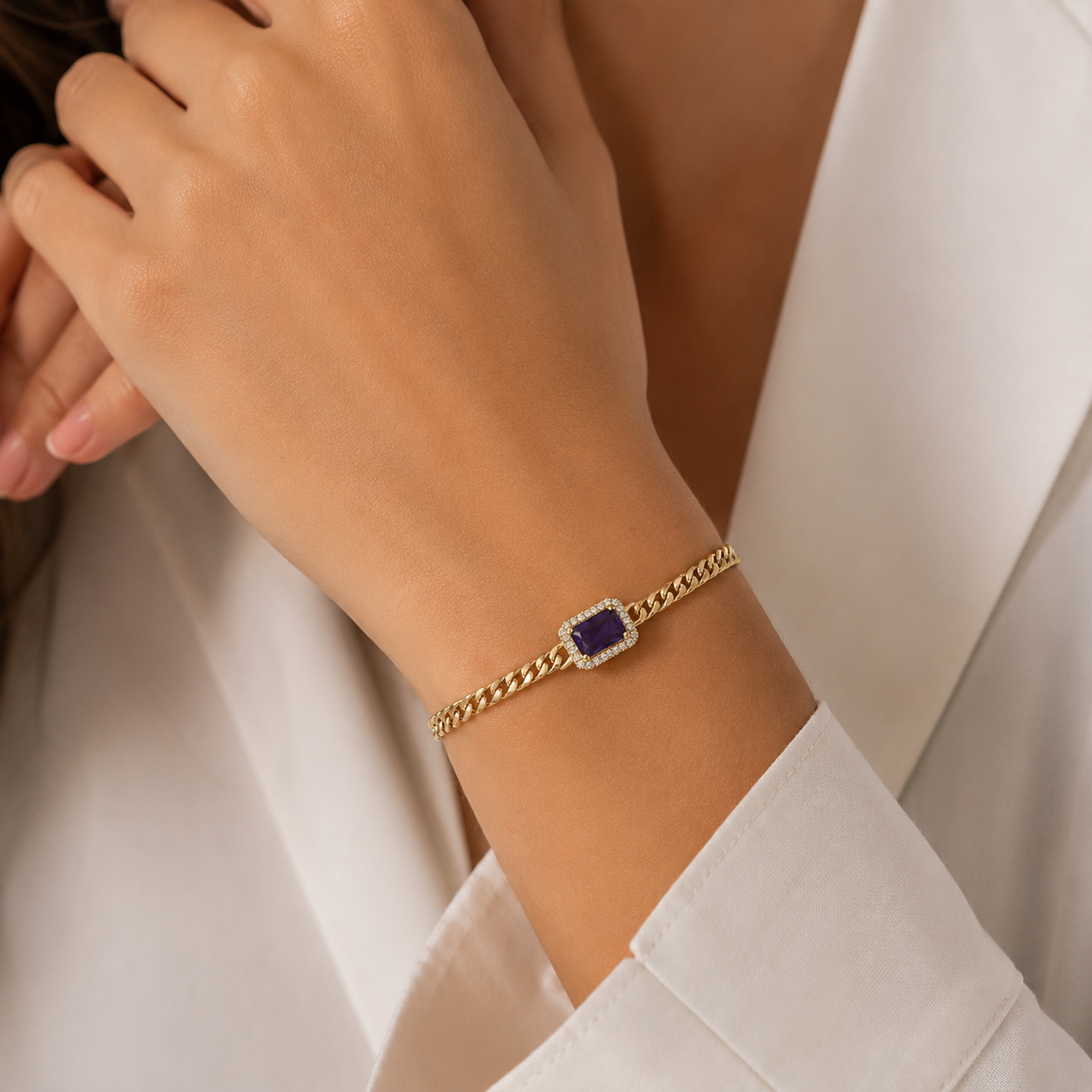 stone frame Glow Gemstone Bracelet β¨