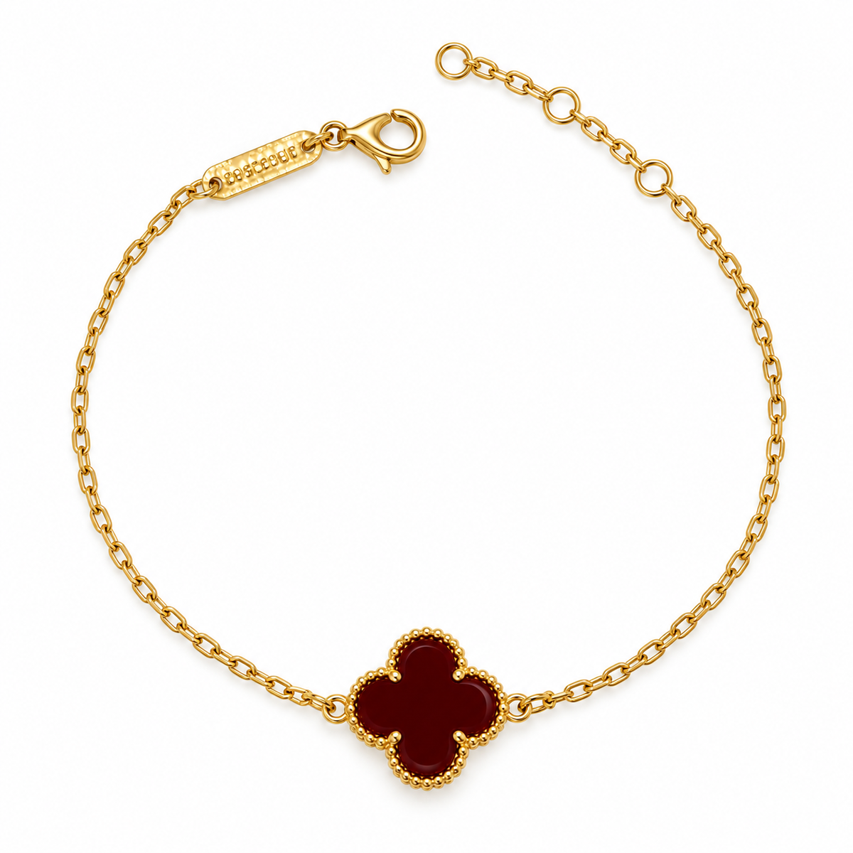 Vip Burgundy Clover Chain Bracelet