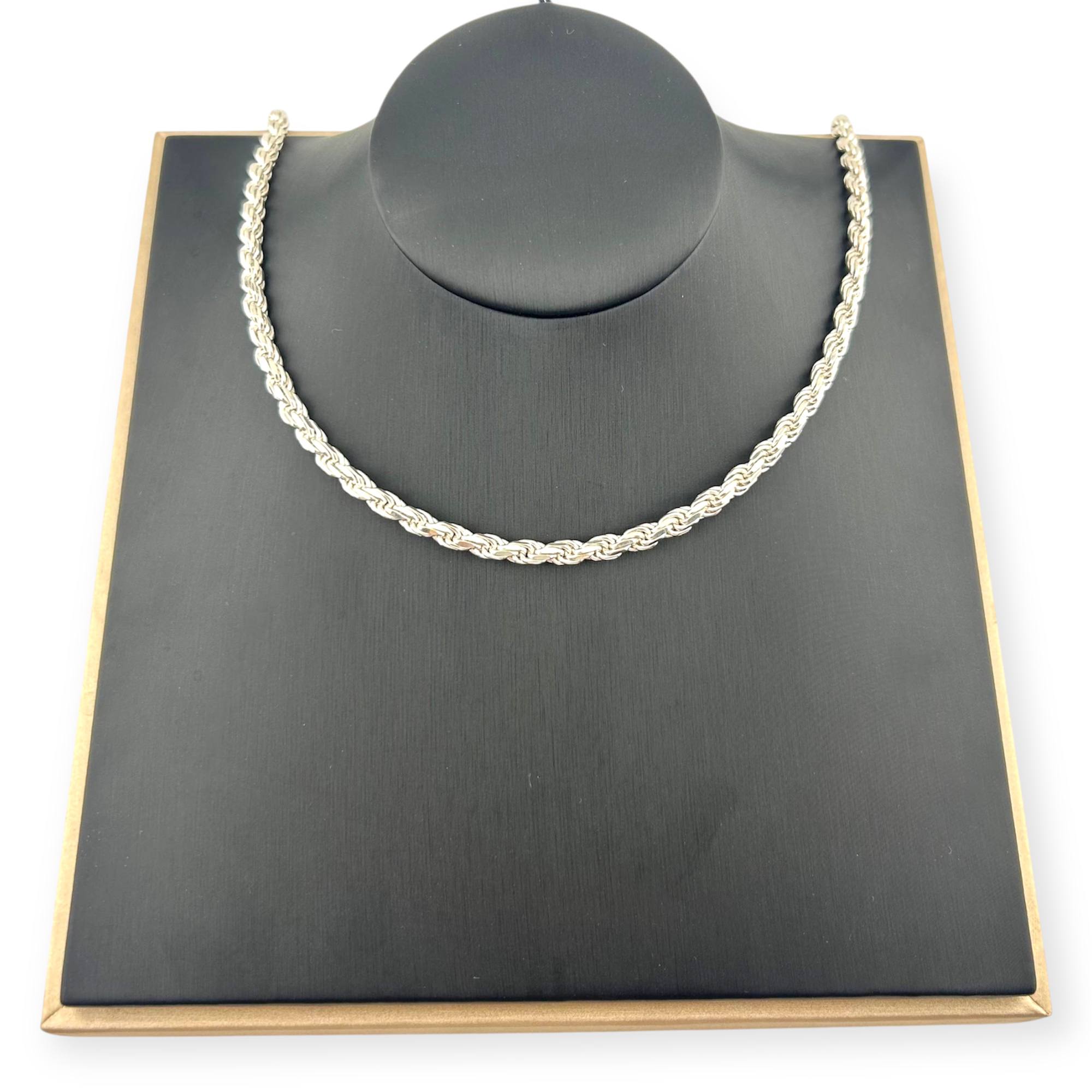 Silver 925 Corda Twisted Rope Chain