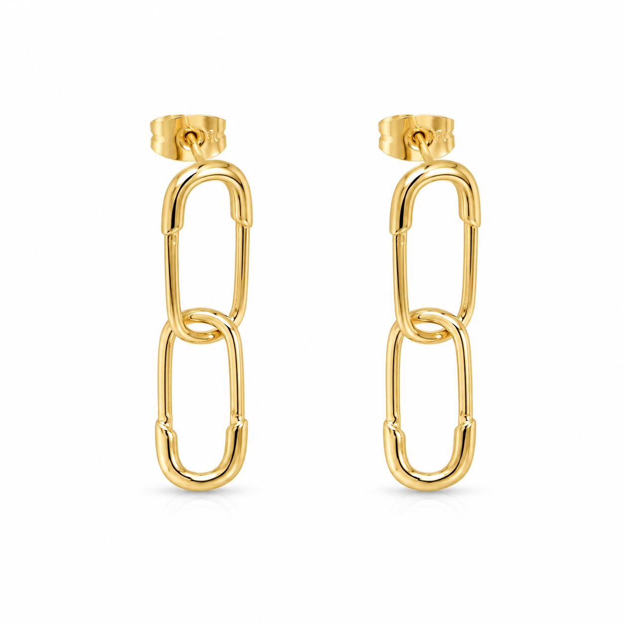 Pin Link Drop Earrings