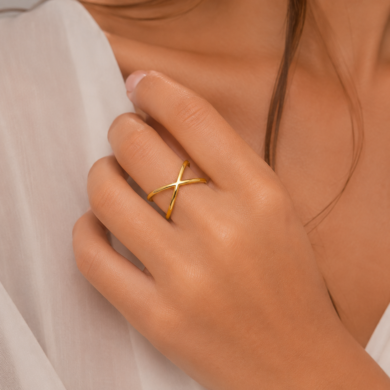 Seda X-ring Cross Line Ring