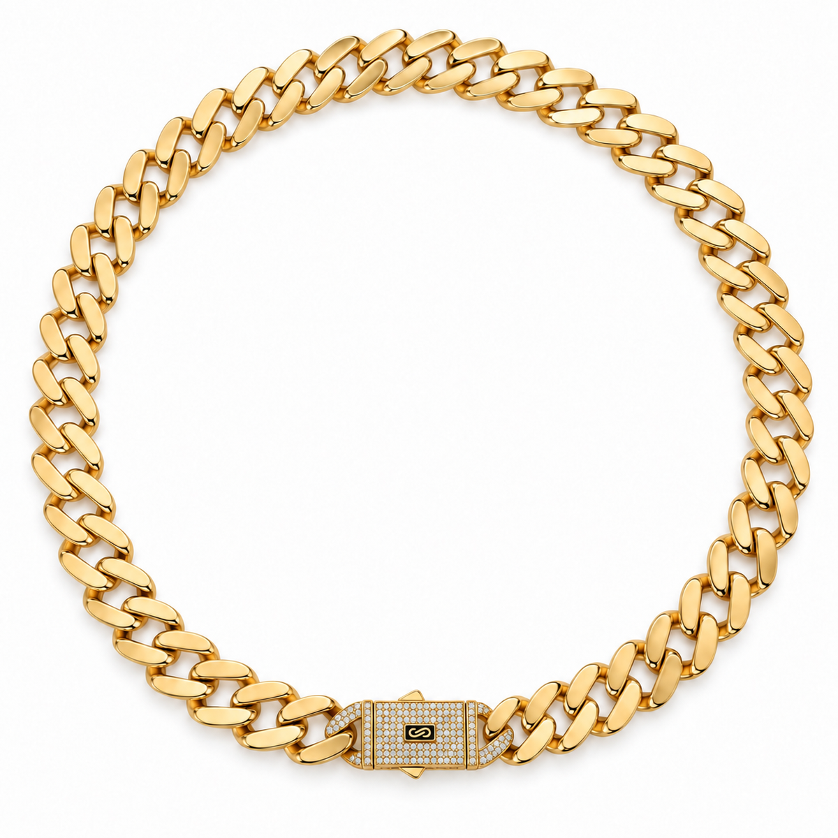 Monaco Cuban Bold Lock Necklace