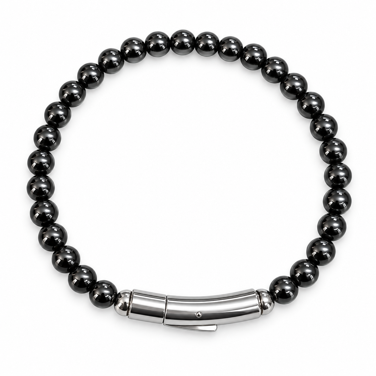 Lapis Bead Bracelet – Gold Magnetic Clasp