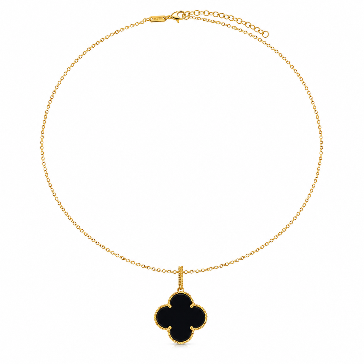 Clover Pendant Necklace – 18K Gold-Plated(45cm)