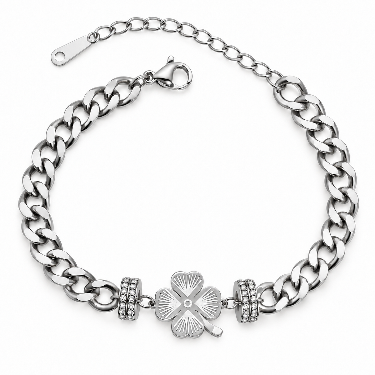 S.steel Lucky Clover Chain Bracelet