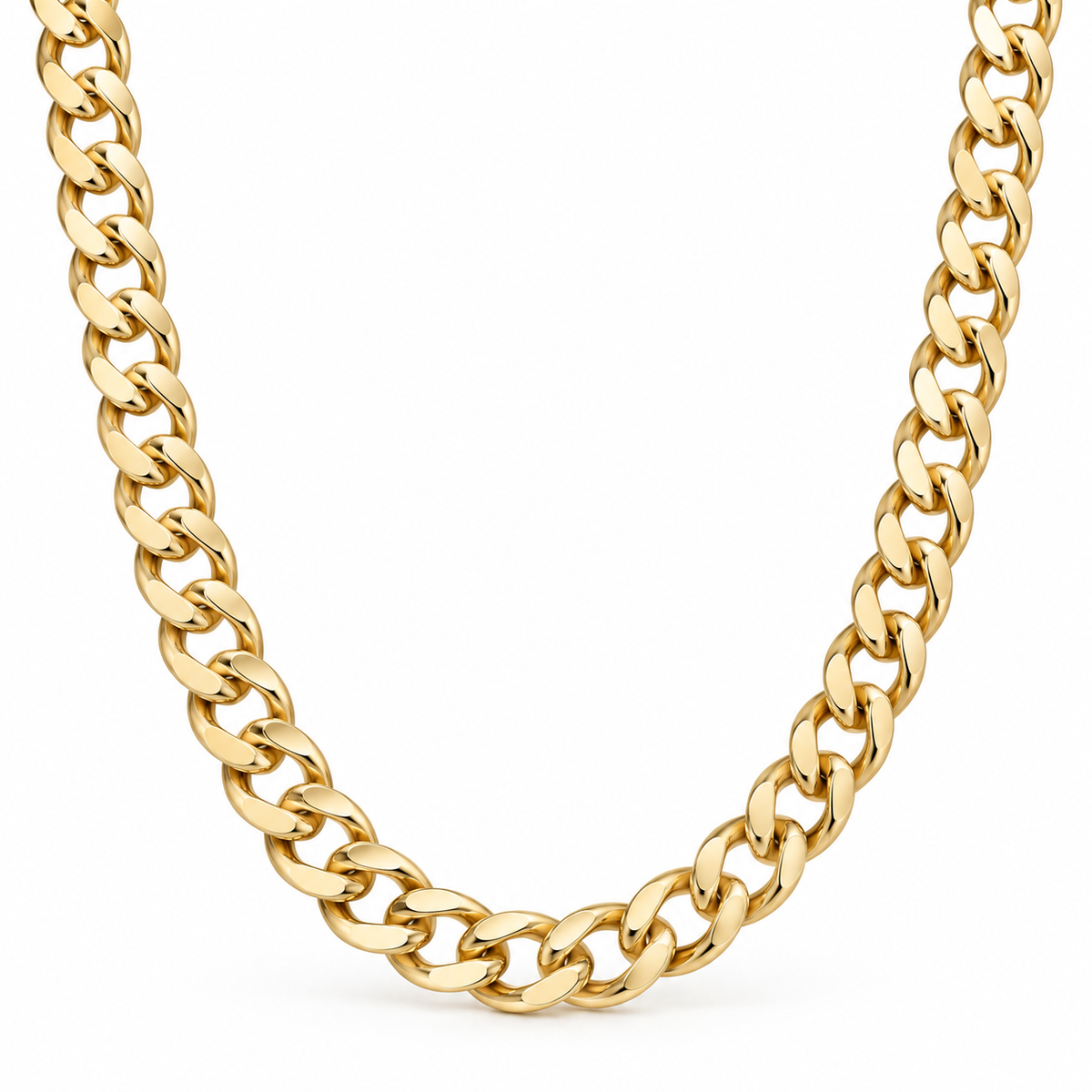 Curb Chain Necklace – Classic Golden Shine