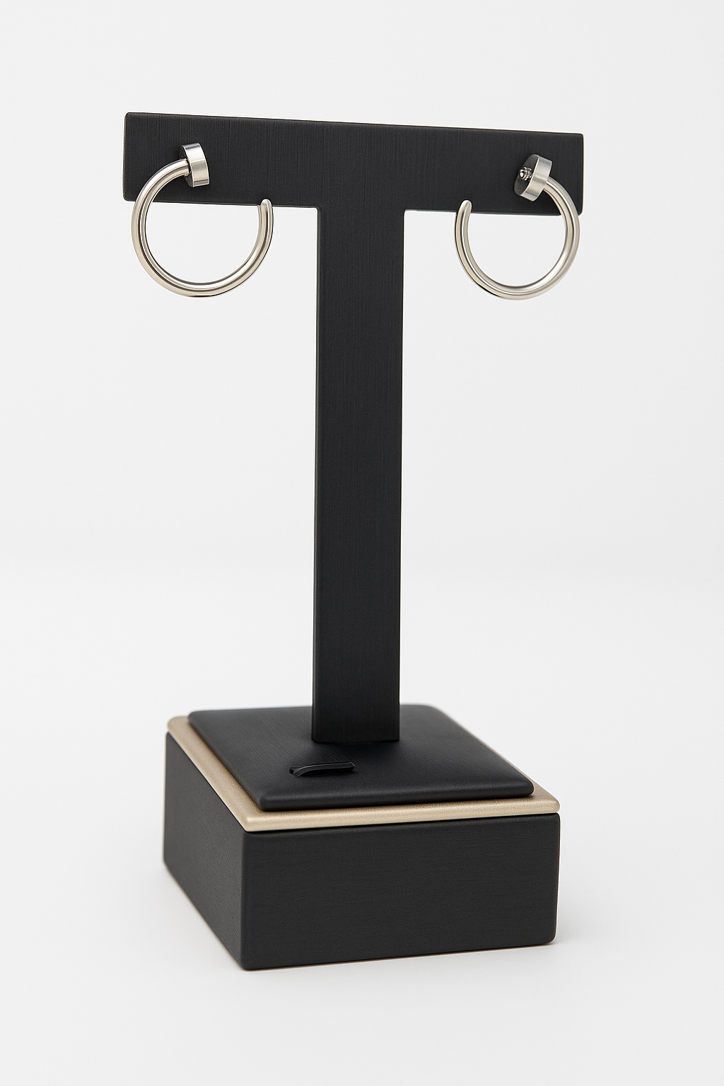 Sleek Crescent Hoop Earrings