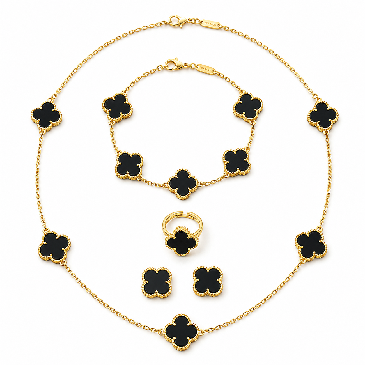 Vancleef Set – Necklace, Bracelet, Ring & Earrings