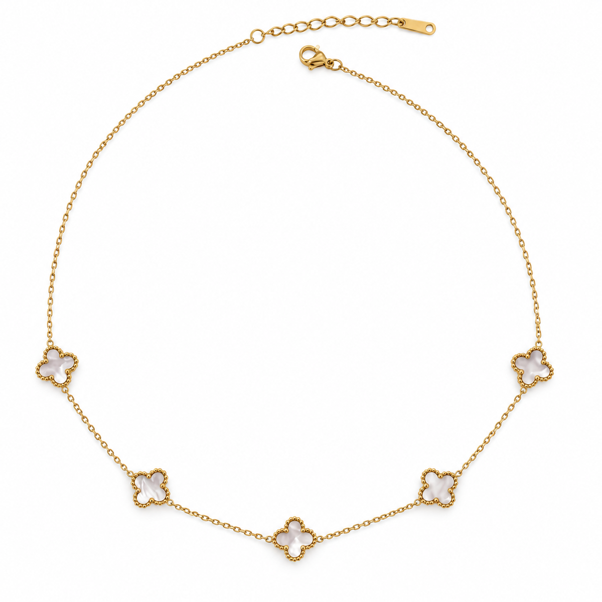 Stainless small five Clover Necklace
