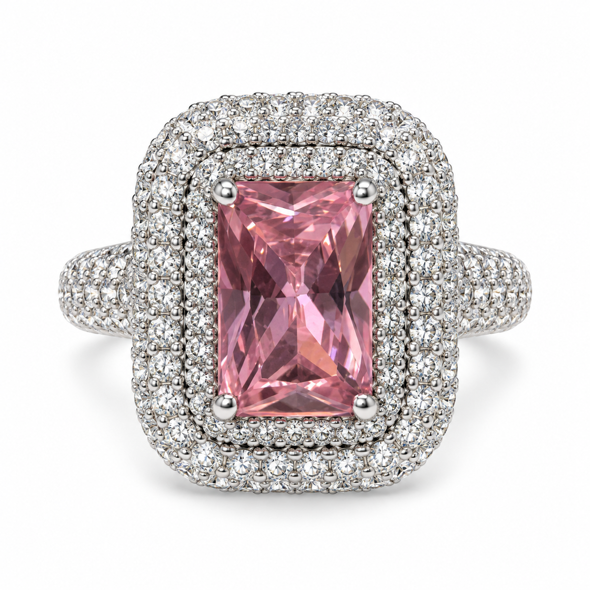 Royal Spark – Silver Gemstone Cocktail Ring
