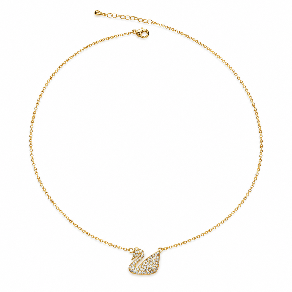 Crystal Swan Necklace
