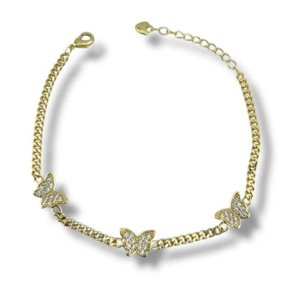 Golden Butterfly Garden Bracelet