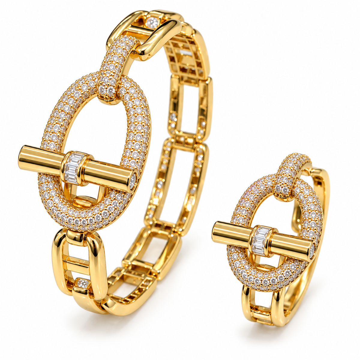 Interlock Bangle and ring set