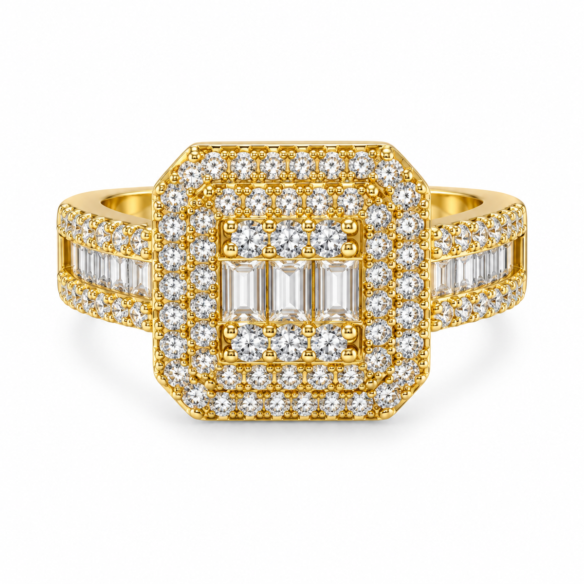 Diamond Prism Ring – Gold