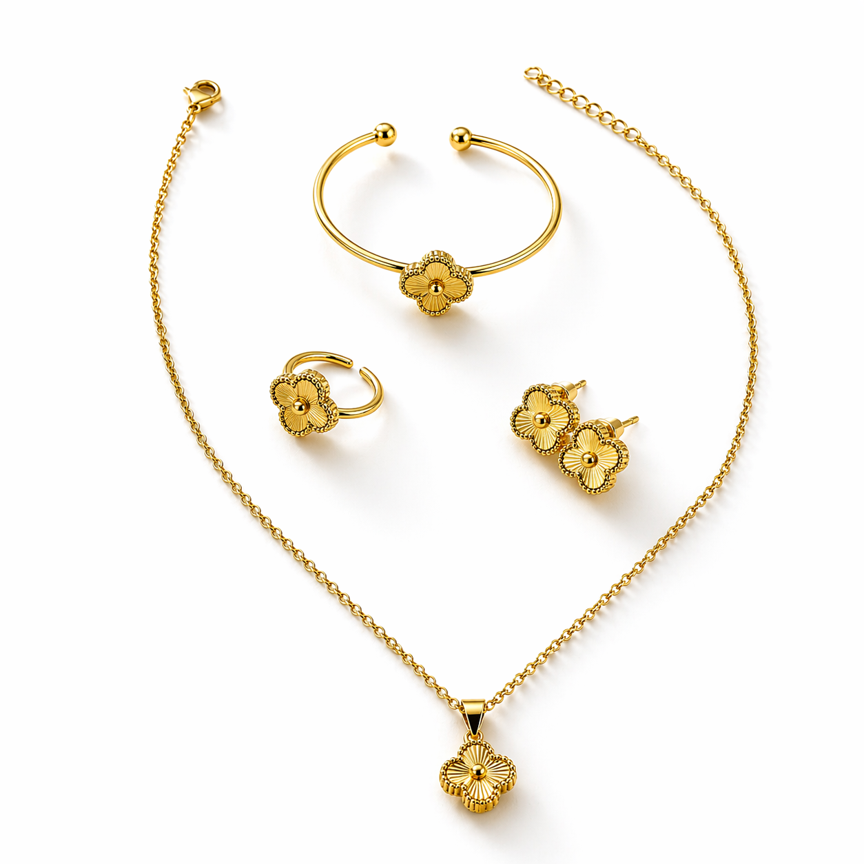 vancleef Golden Blossom Set – 4 Pieces