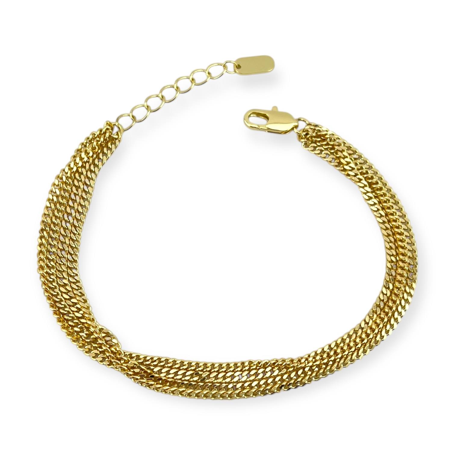 Multi chain “Golden Weave” 18K Gold-Plated Bracelet 💛✨