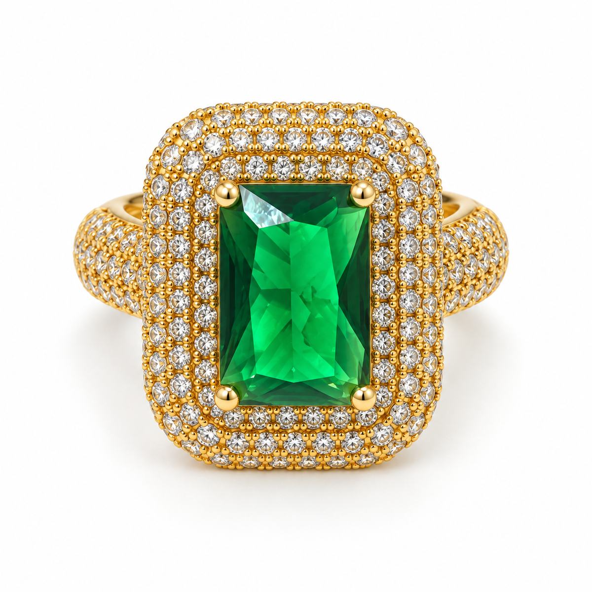 Royal Spark – Silver Gemstone Cocktail Ring