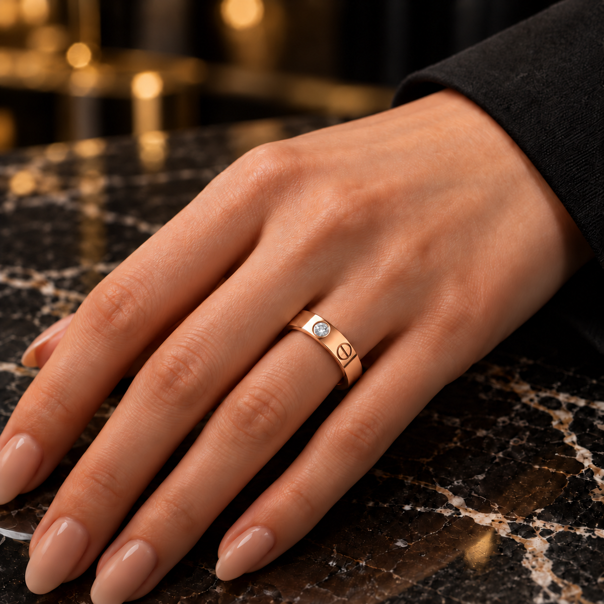 Strass Love Ring