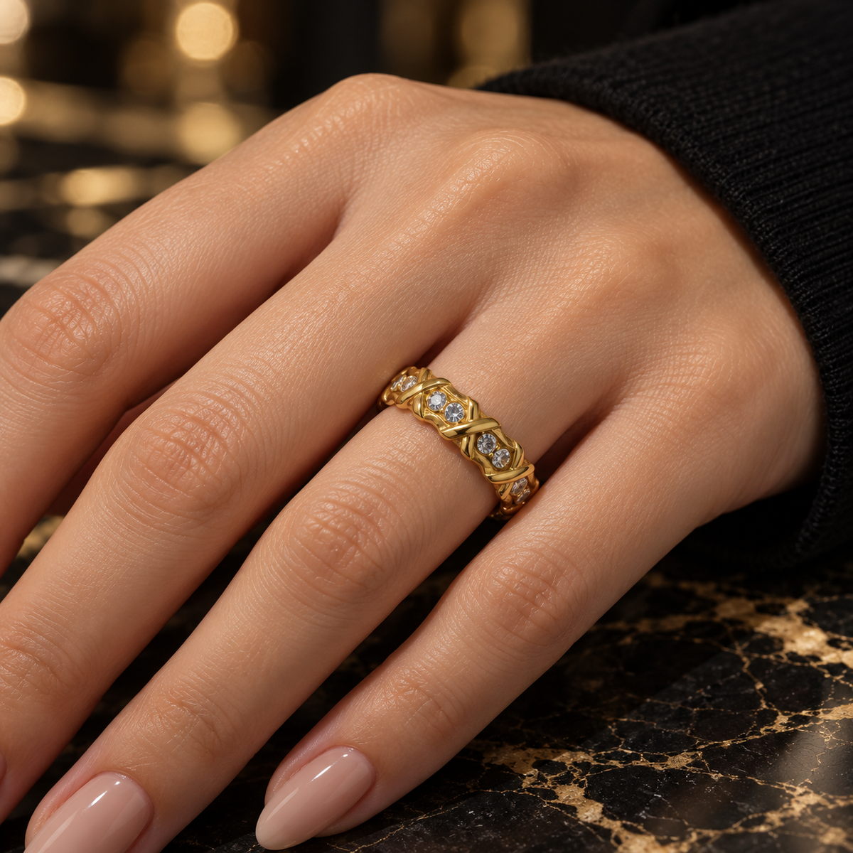 S.steel XO Twist of Grace Ring – Silver and gold