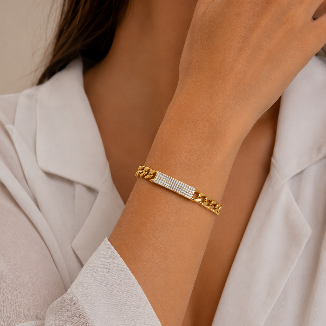 Strip Cuban Shine” Bracelet