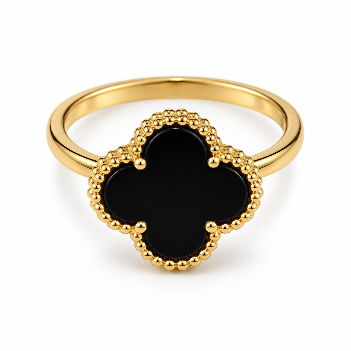 VIP Clover Ring – Gold-Plated Elegance