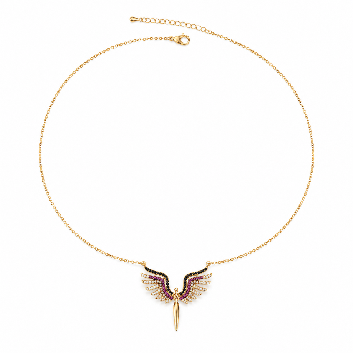 “Phoenix bird”Winged Pendant Necklace