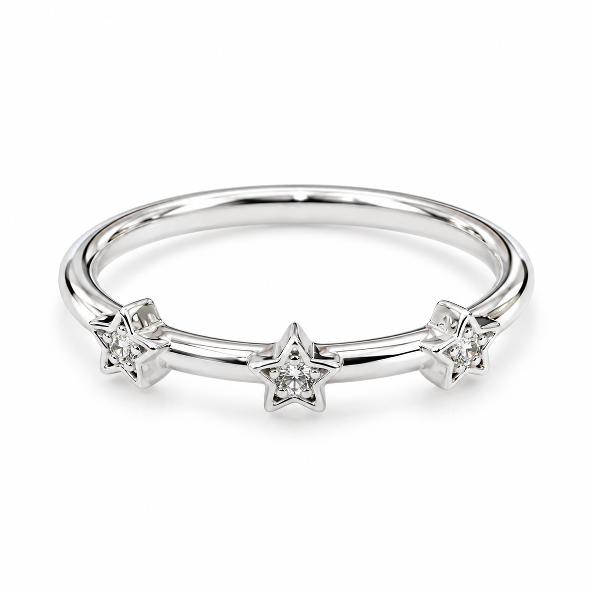 Starlight Trio Silver Ring