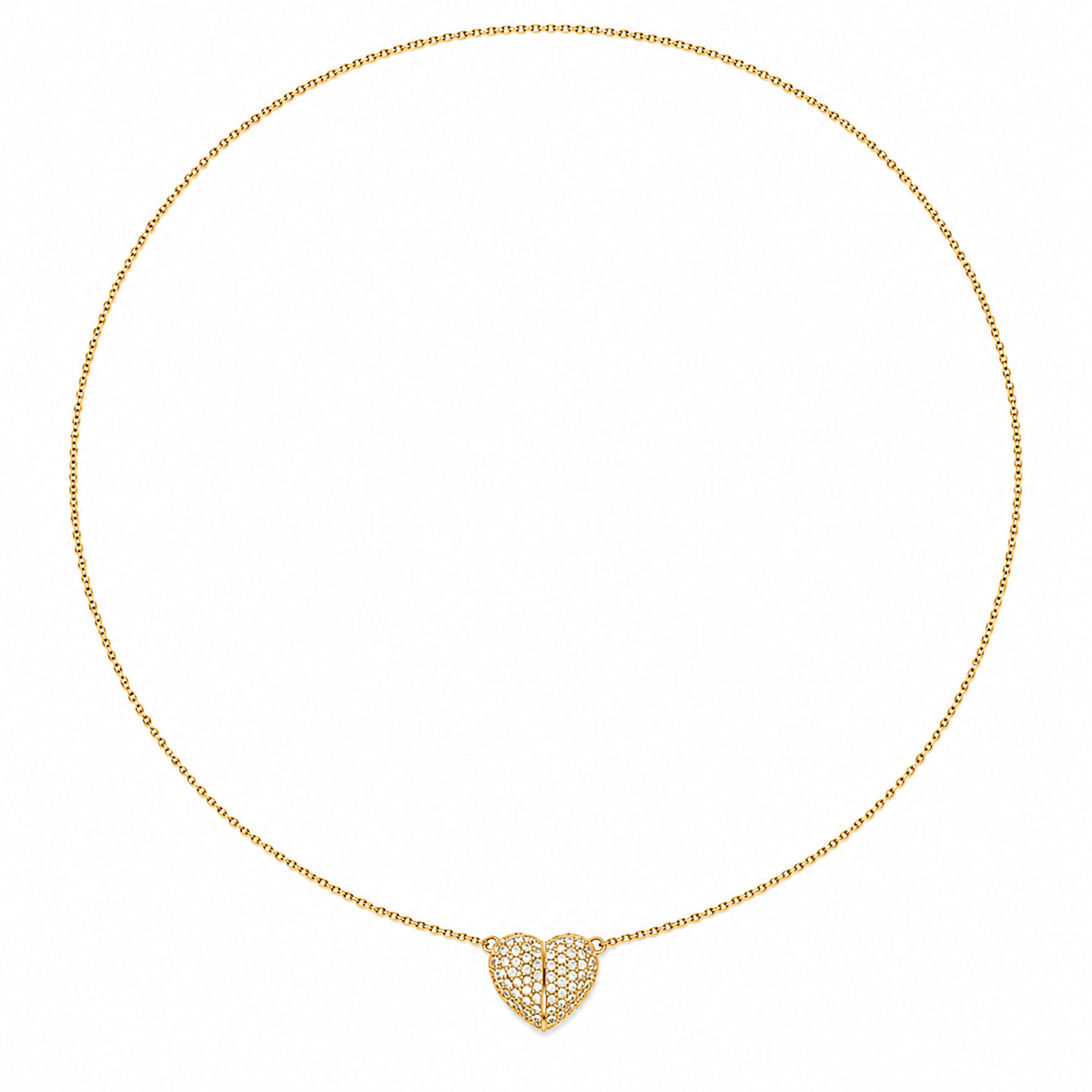 Magnetic Heart – pave Necklace | Poshewix