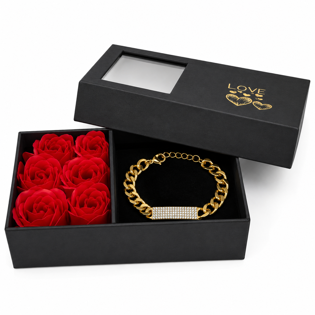 Rose Jewelry Gift Box – (15cm×9.5cm×4.5cm)