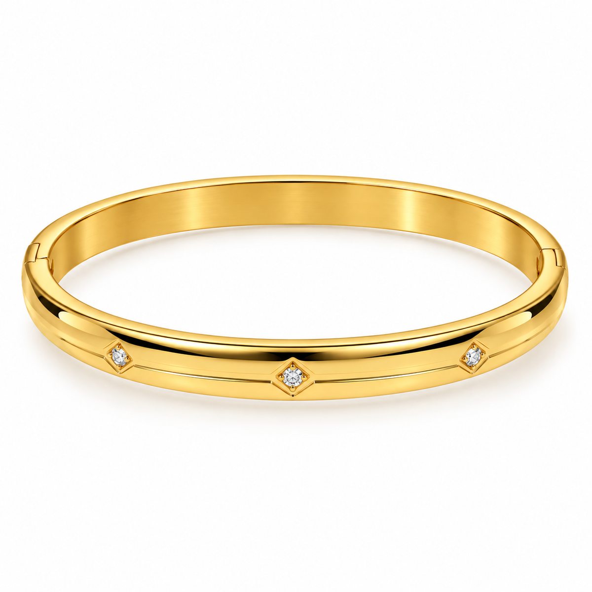 Golden Minimal Spark Bangle