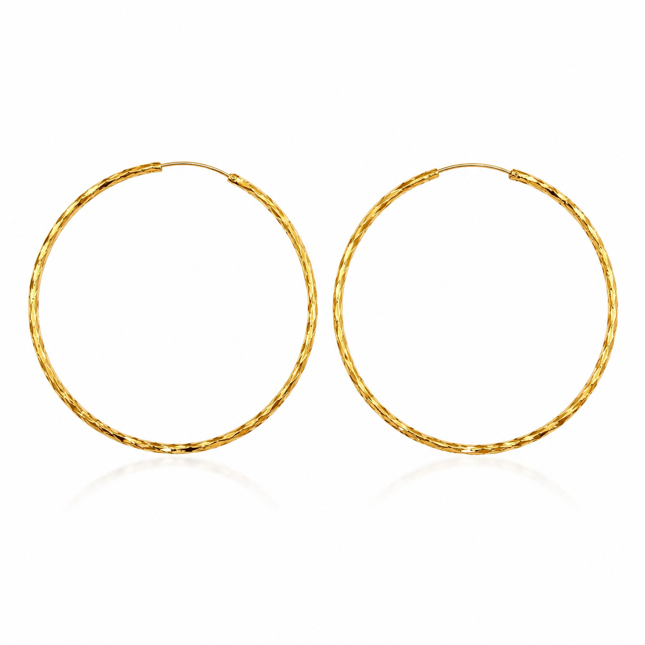 Classic Gold Hoop Earrings(5.5cm diameter)
