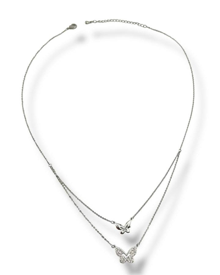 Butterfly Duo Layered Necklace – Gold & Silver Options