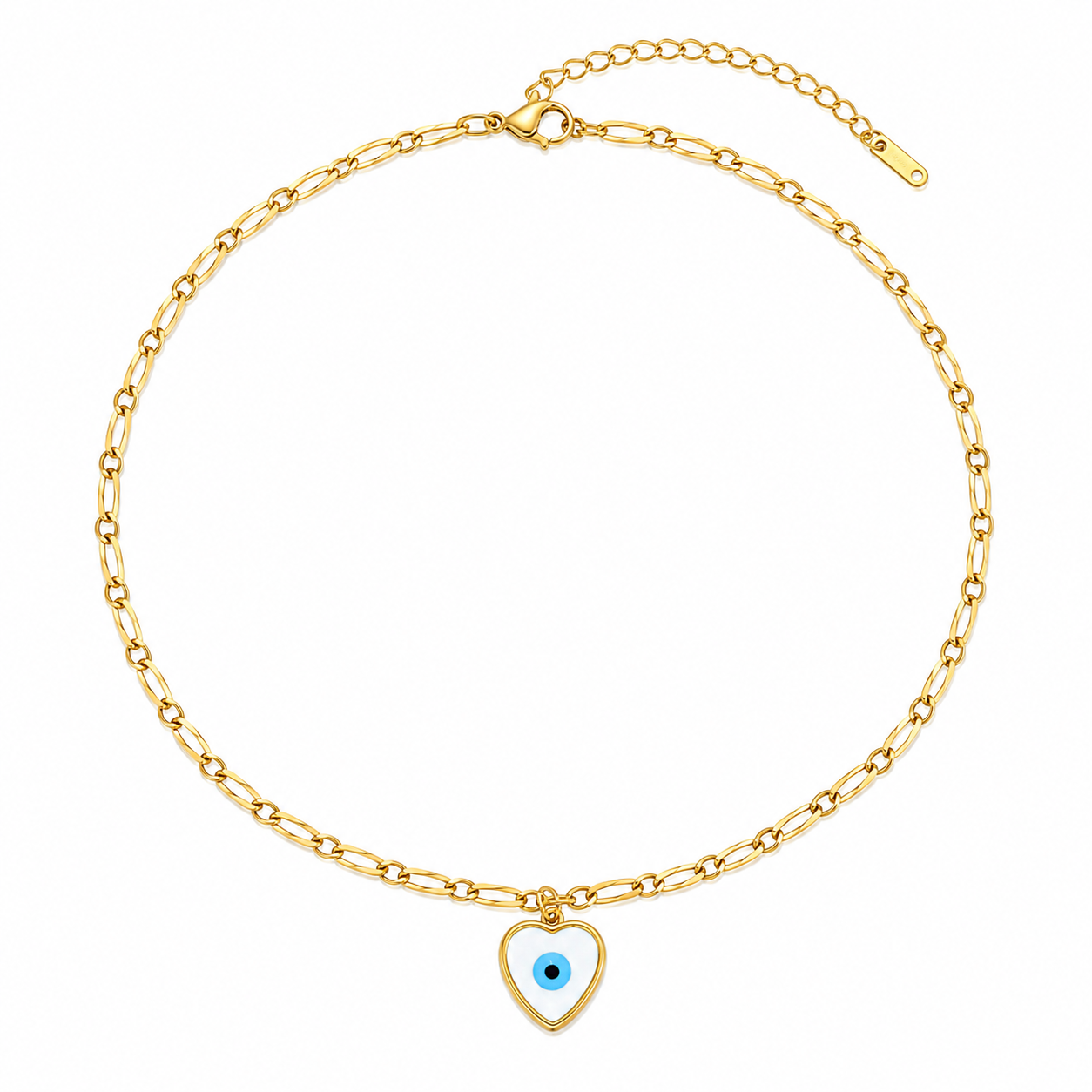 Evil Eye Heart Necklace