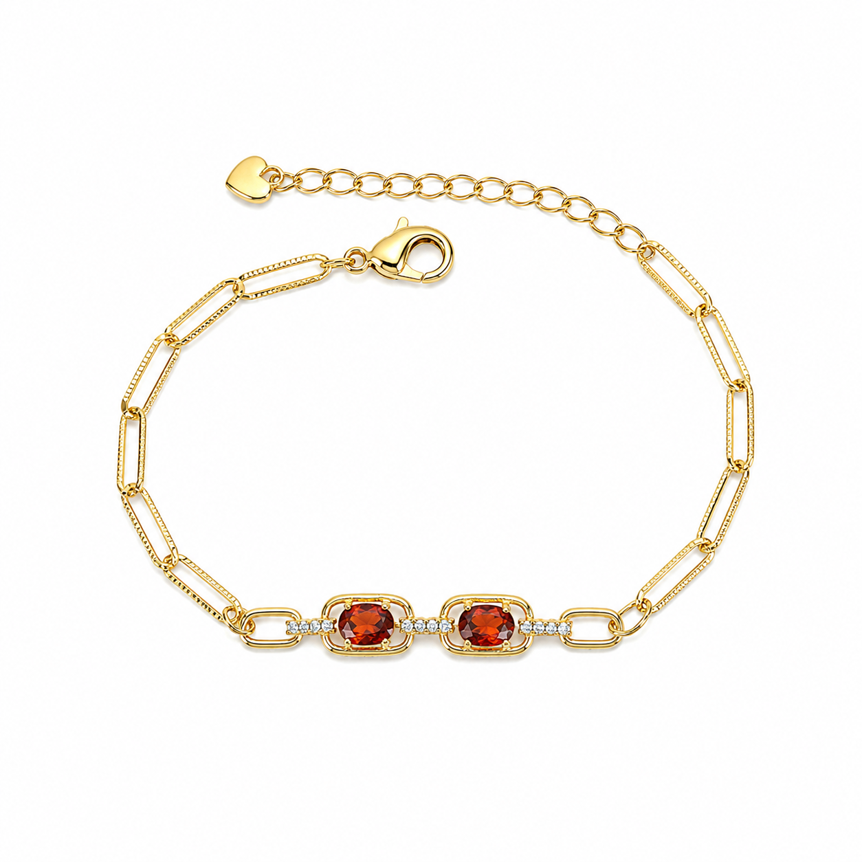 Colored stone Link Bracelet