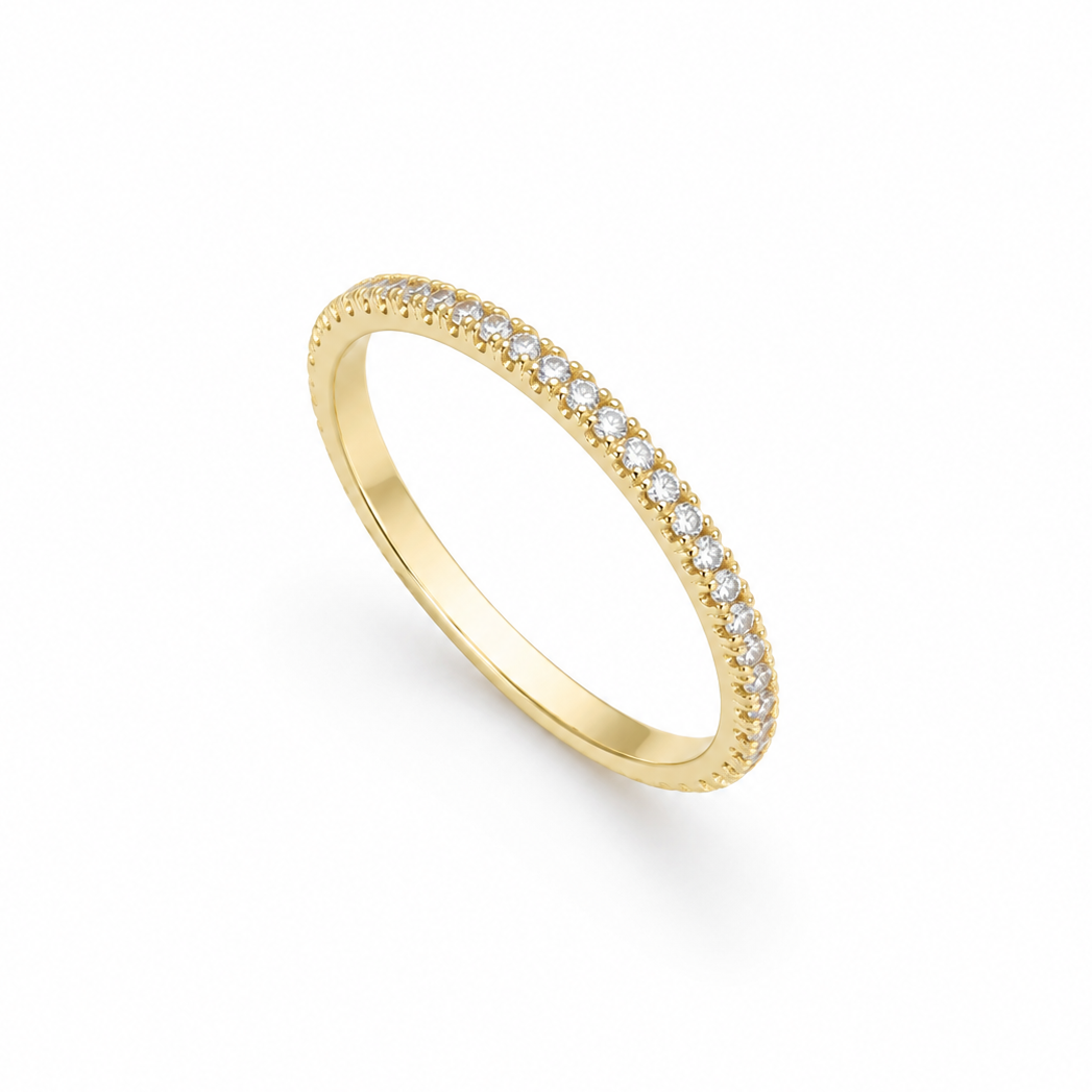 Thin pave Eternity Ring