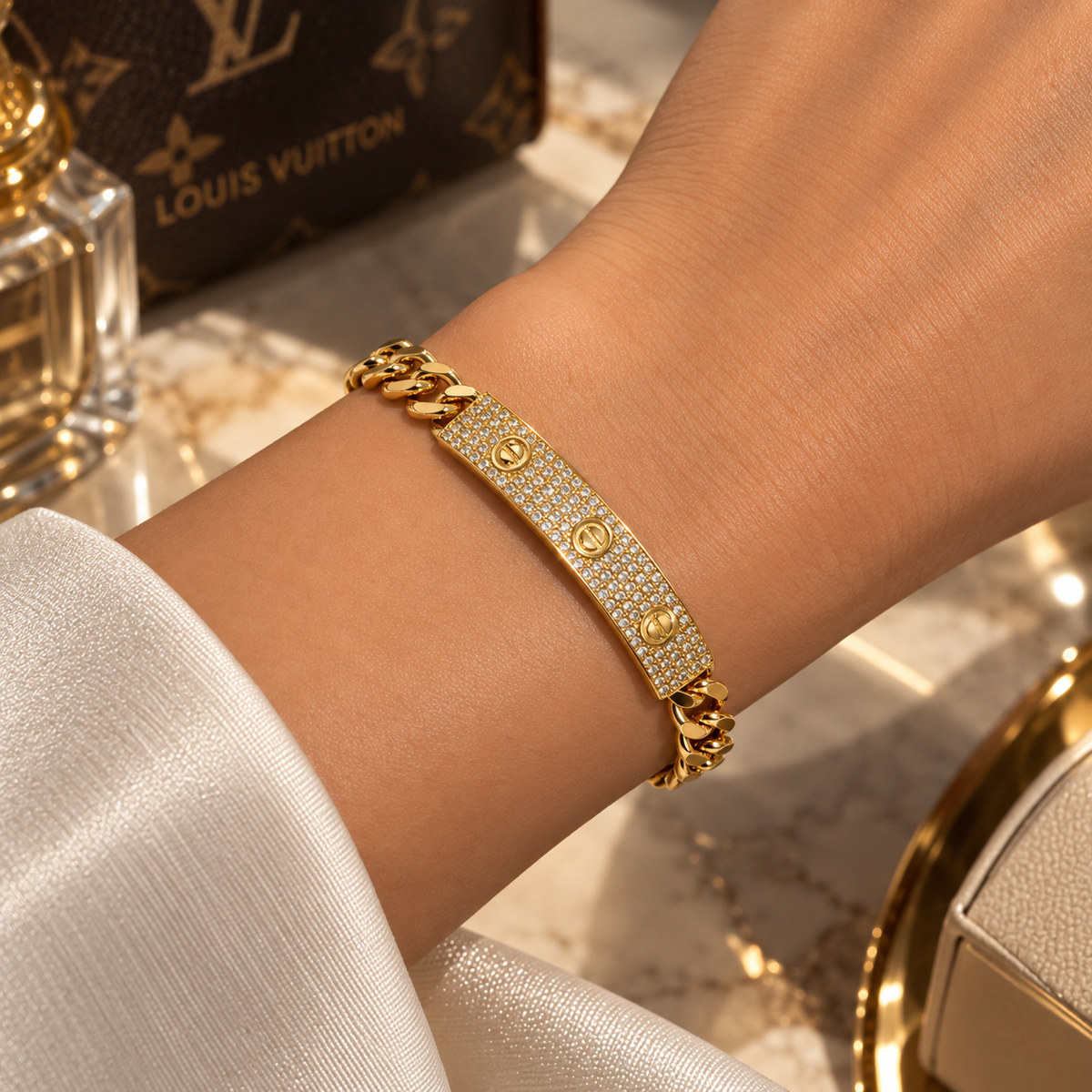 Luxe Bar Chain Bracelet – Gold & Silver