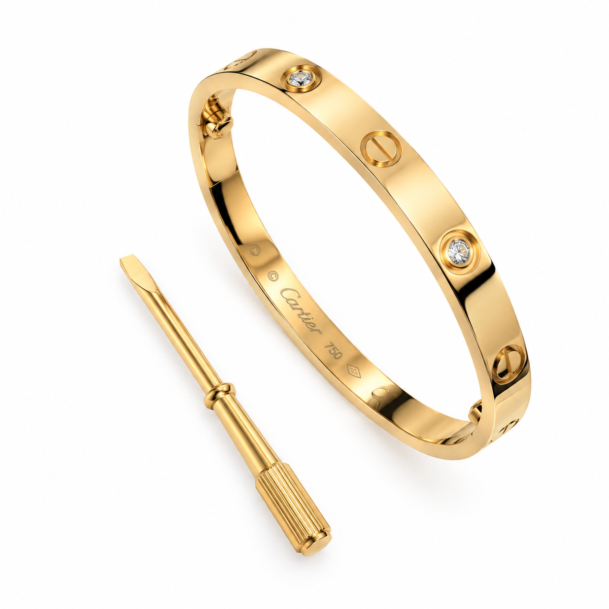 VIP Crystal love Screw-Lock Bangle with Screwdriver