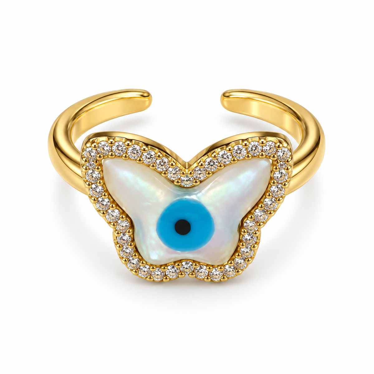 Butterfly Evil Eye Ring(Free size)