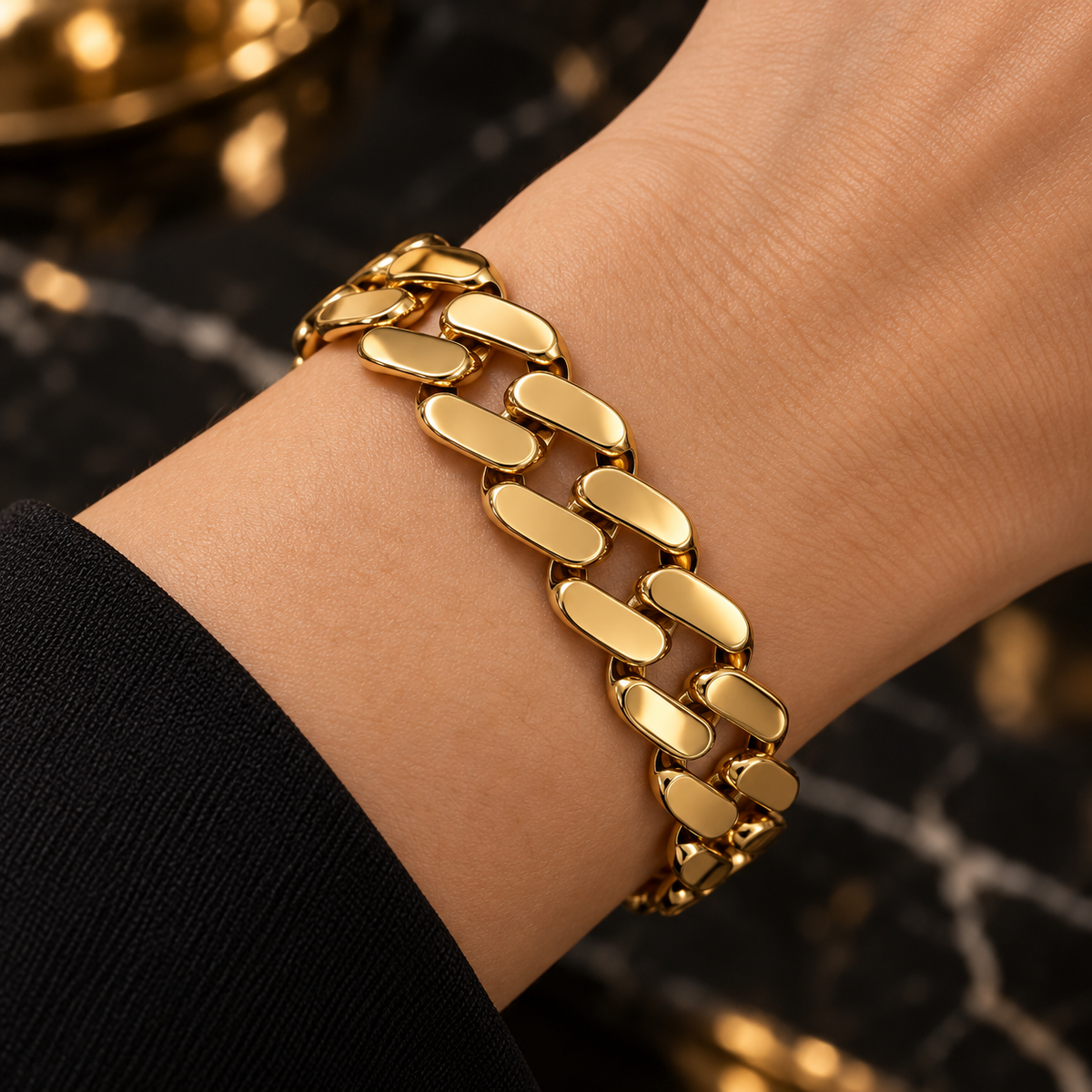 Bold Gold Cuban Link Bracelet