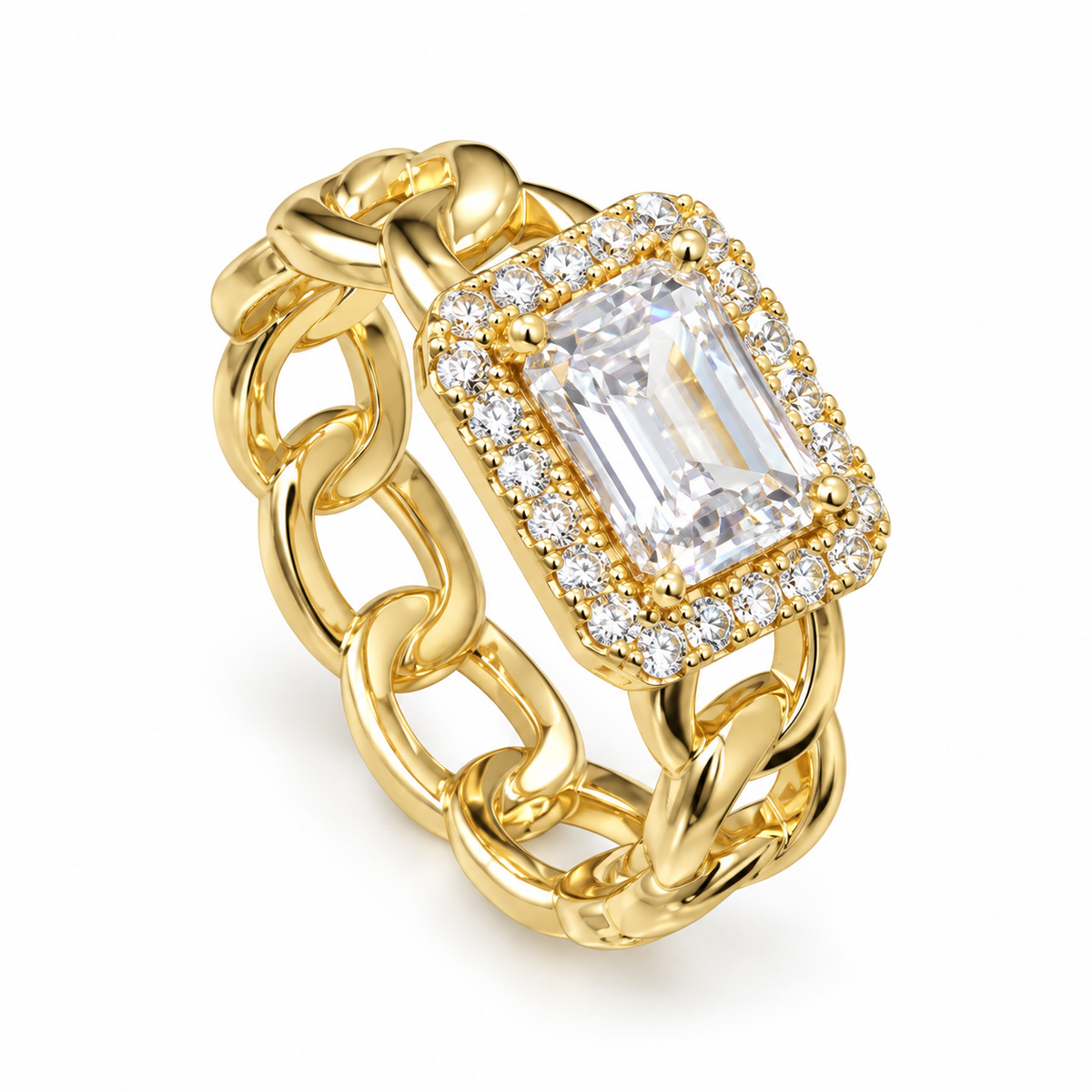 Royal Chain Gem Ring – Multiple Colors
