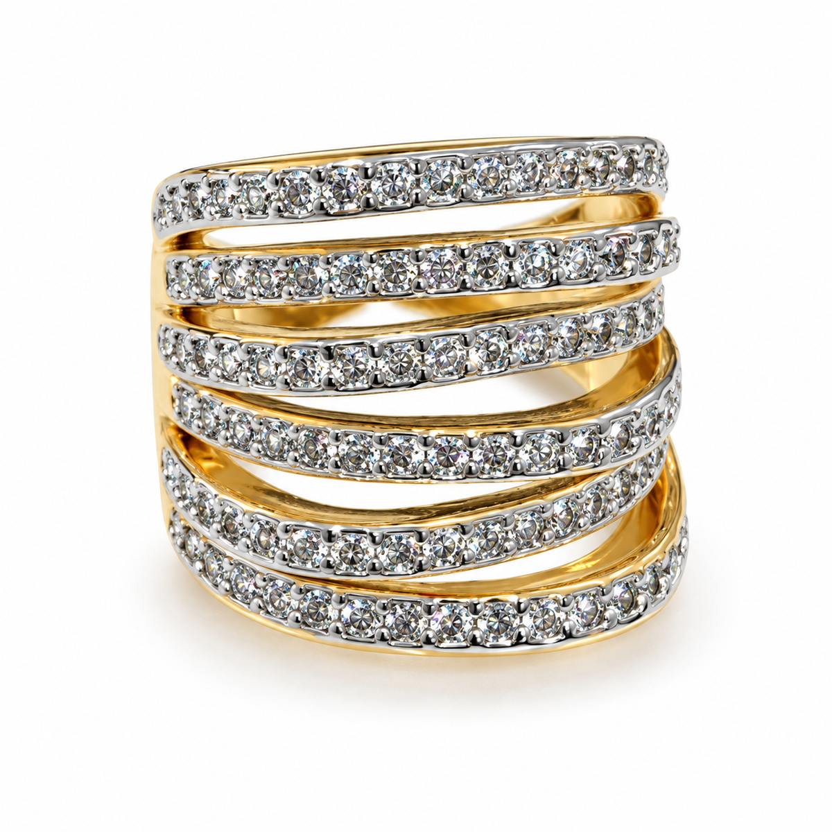 “Waves of Brilliance Ring” – Luxe Diamond Edition ✨