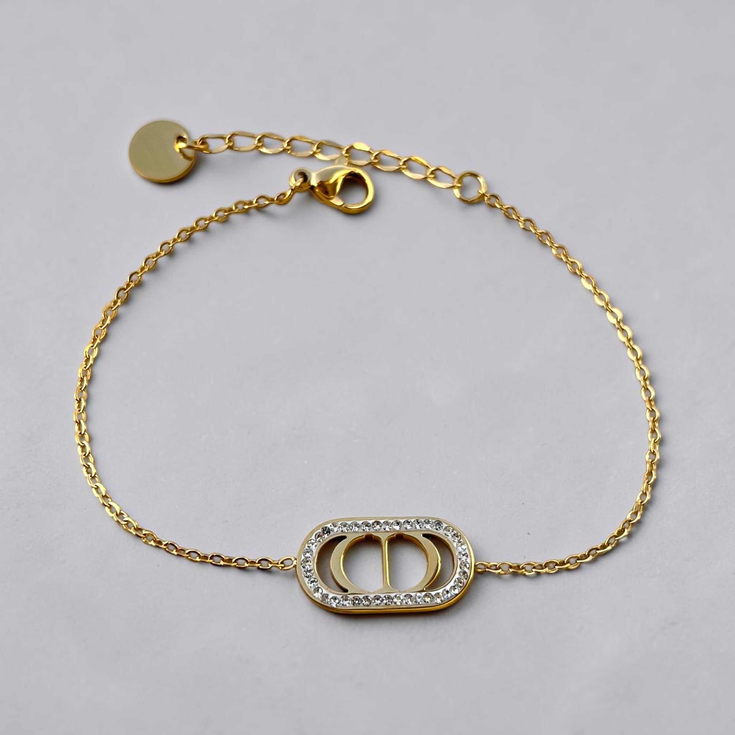CD strip Bracelet – Gold Elegance