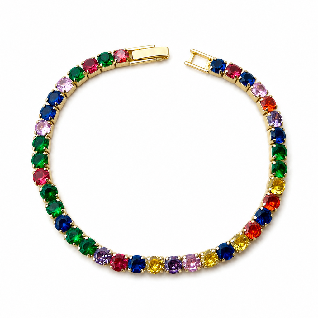 Rainbow Luxe Tennis Bracelet