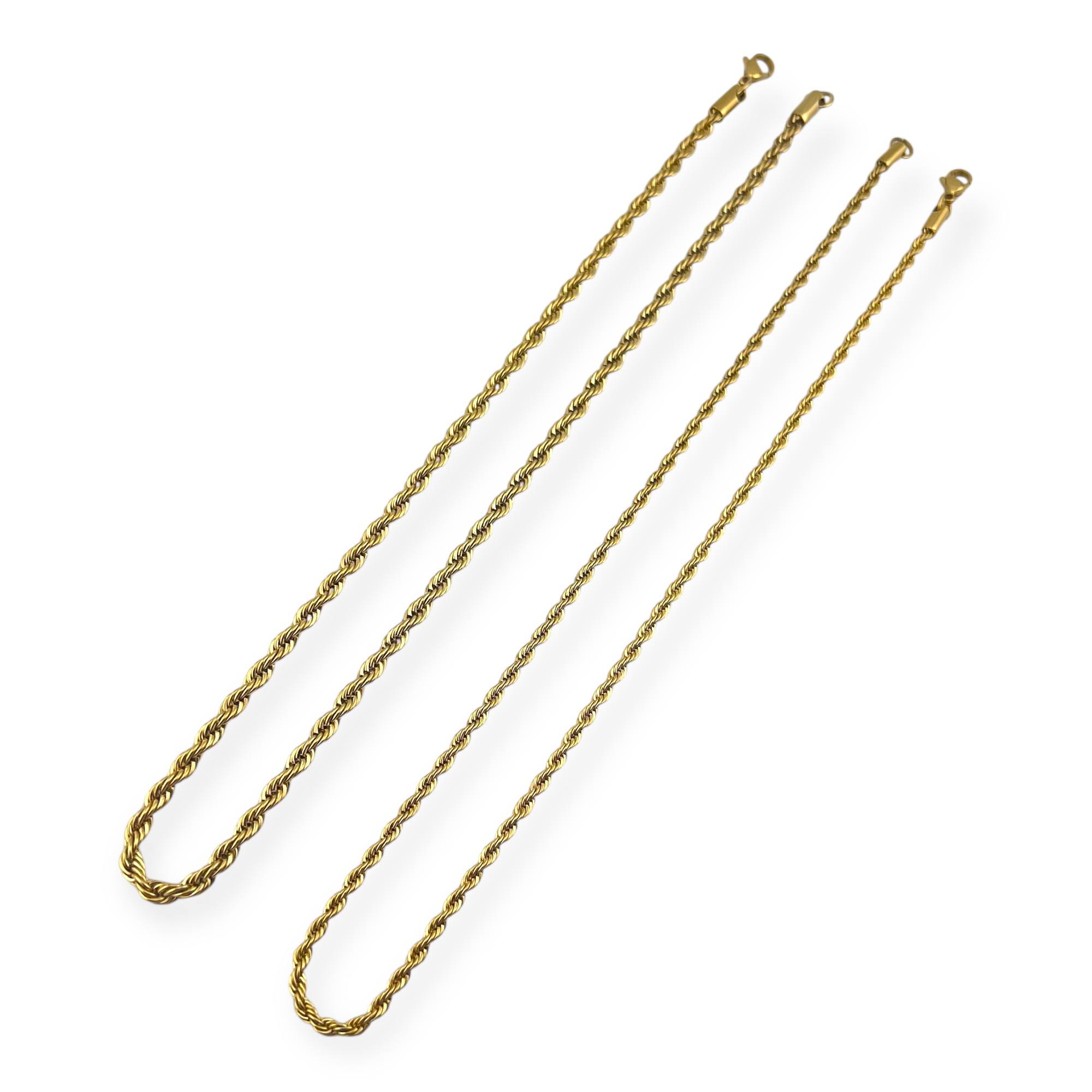 stainless steel twisted “Golden Rope Classic” Necklace Collection ✨