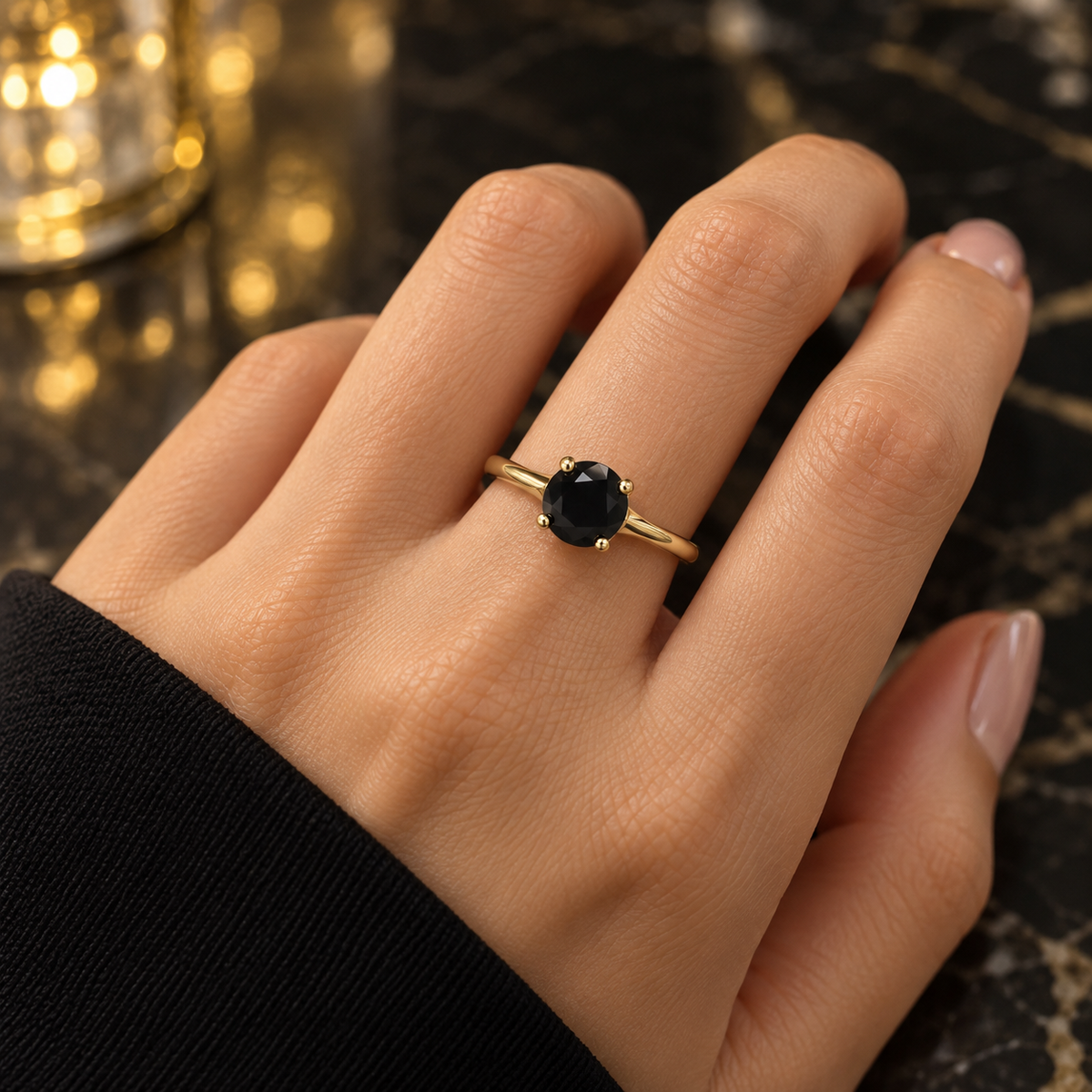 Aura solitaire Ring – Gold