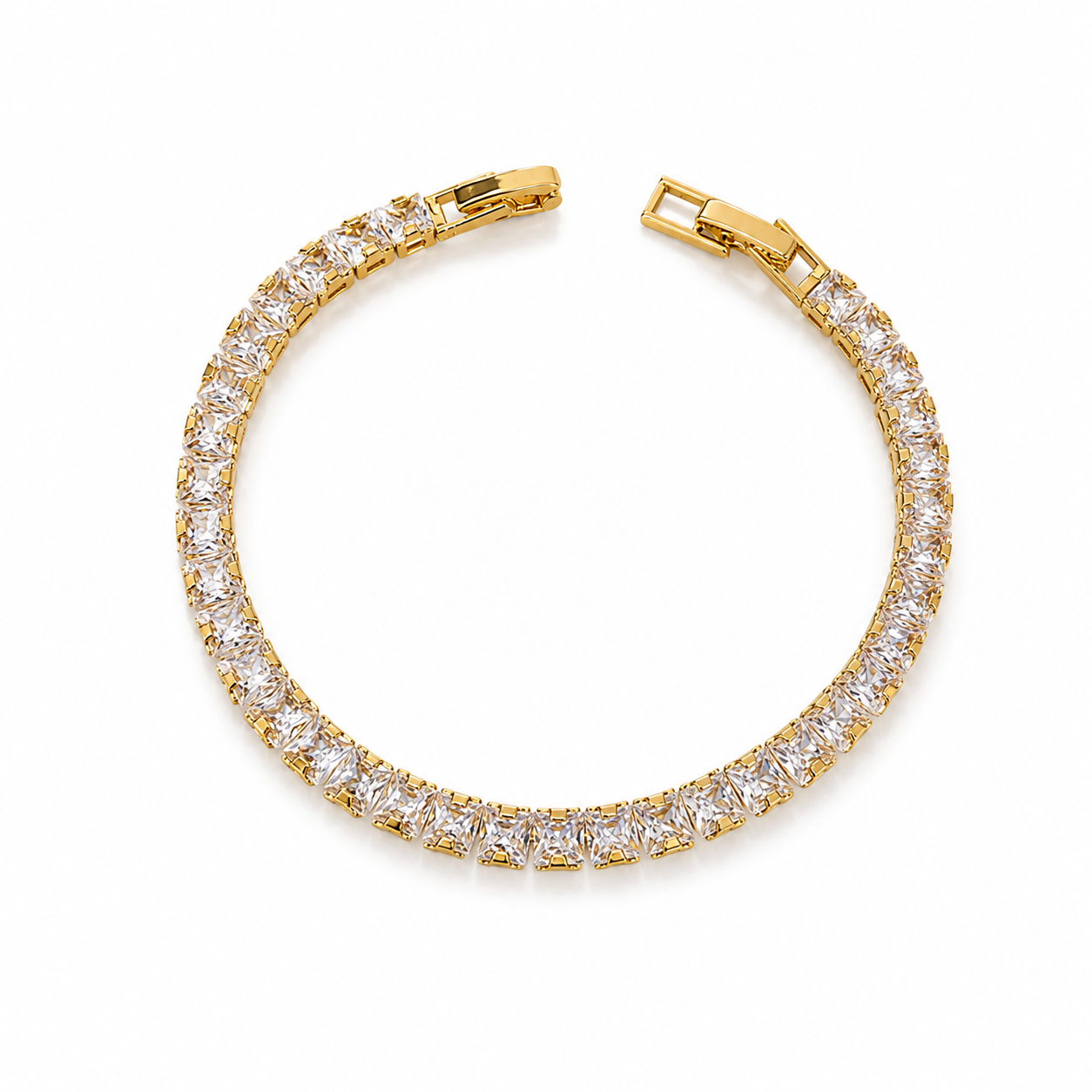 Princess-Cut Tennis Bracelet(4mm)