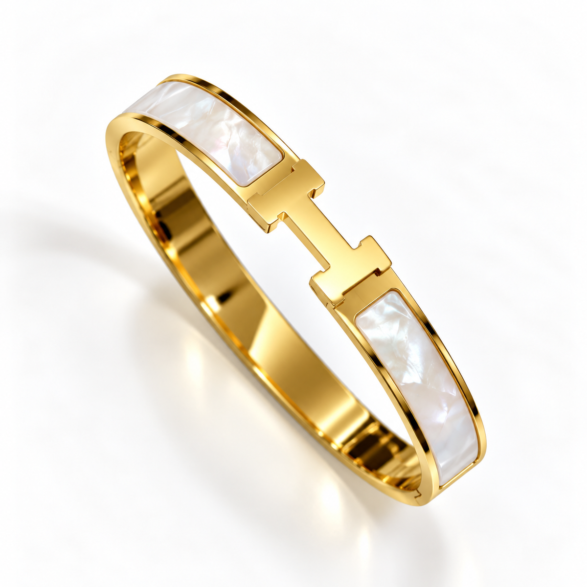 VIP H Enamel Interlock BANGLE – Multiple Colors