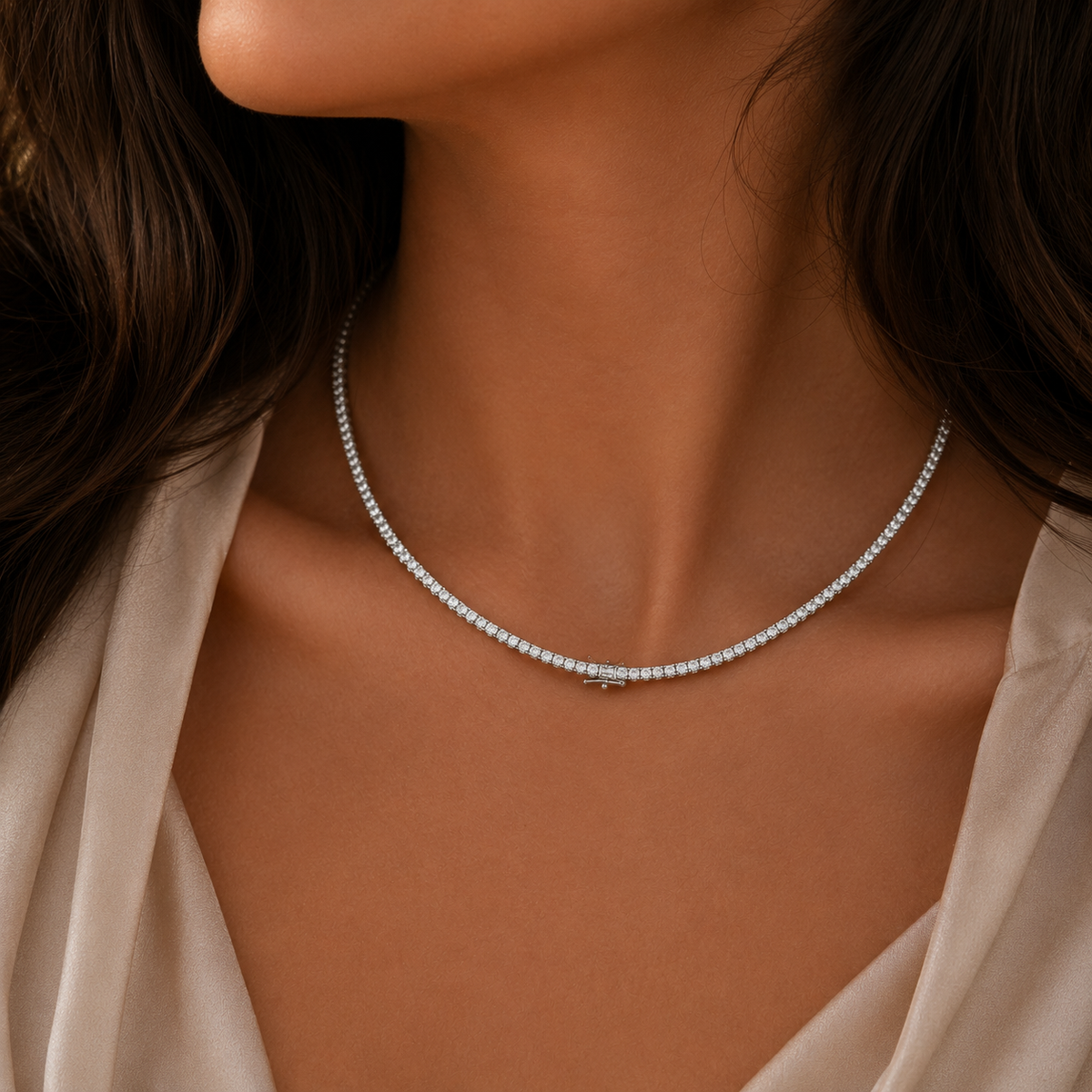 Brass Tennis Necklace(2mm/41cm)